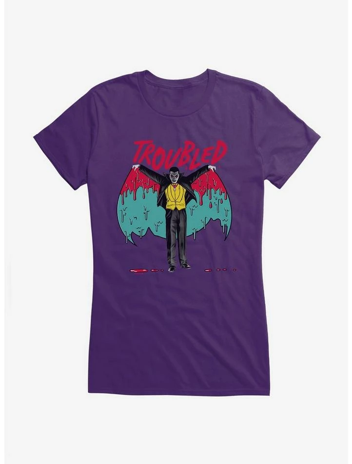Best Sale π Universal Monsters Dracula Troubled Mash Up π§ Girls T-Shirt π - Image 5