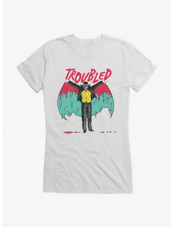 Best Sale π Universal Monsters Dracula Troubled Mash Up π§ Girls T-Shirt π - Image 6