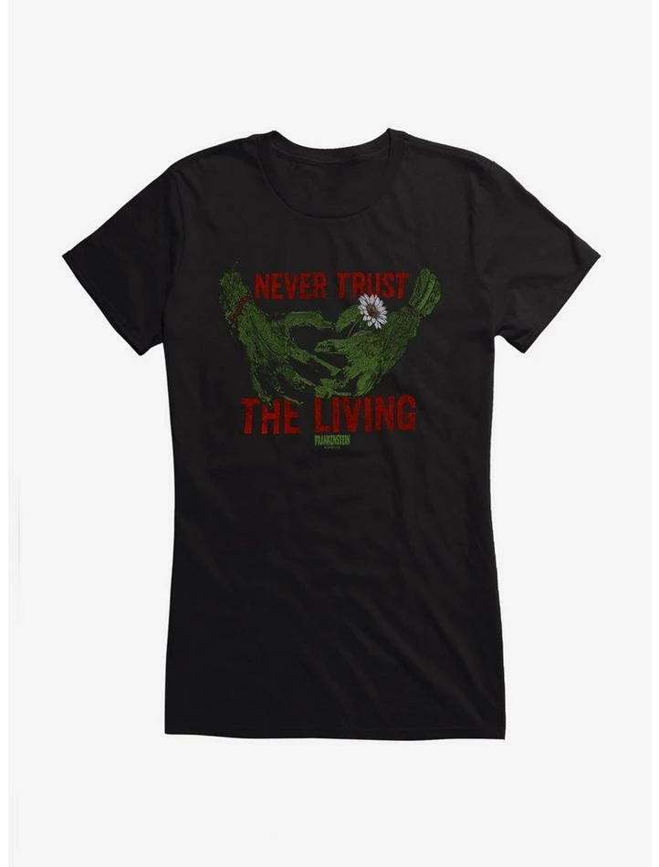 Best Sale π Universal Monsters Frankenstein Never Trust The Living π§ Girls T-Shirt π - Image 2
