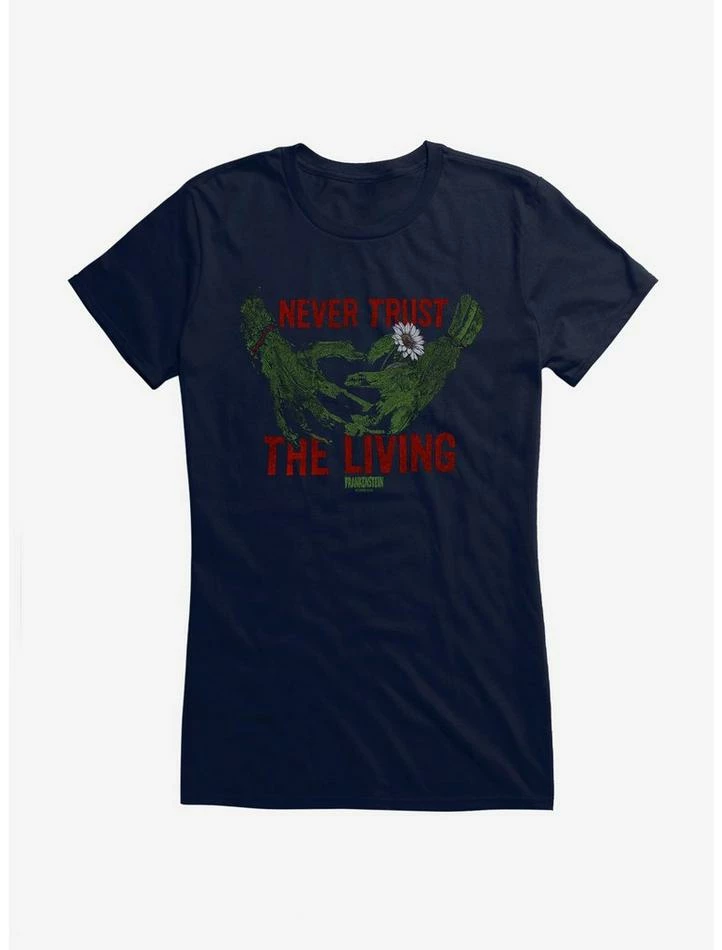 Best Sale π Universal Monsters Frankenstein Never Trust The Living π§ Girls T-Shirt π - Image 5