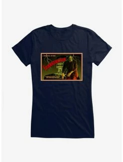 Discount 🛒 Universal Monsters Frankenstein Vintage Science 👧 Girls T-Shirt 🎉