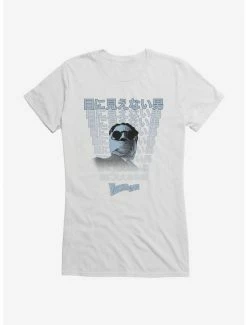 Best Pirce ⌛ Universal Monsters The Invisible Man Japanese Characters 👧 Girls T-Shirt 🛒