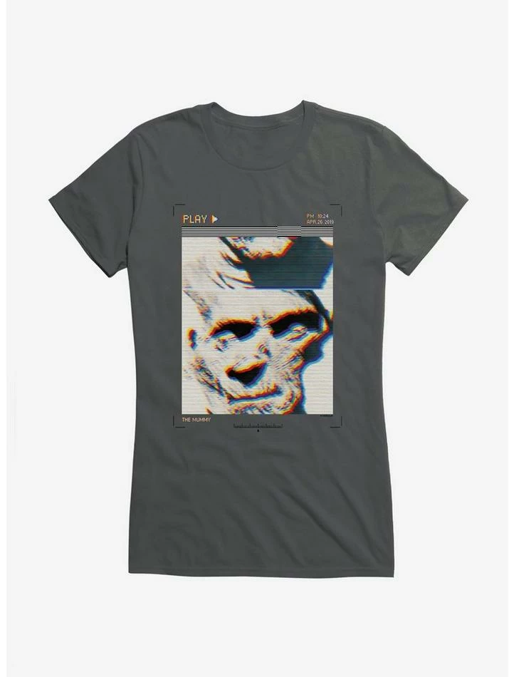 Deals π Universal Monsters The Mummy Screen Scan Glitch π§ Girls T-Shirt π€© - Image 3