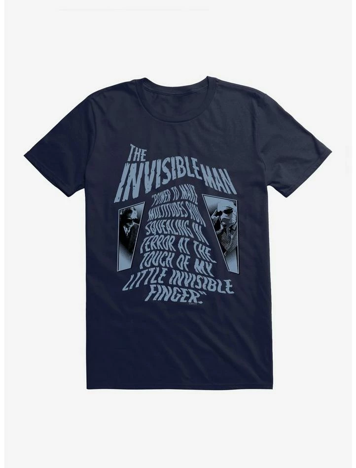 Coupon β¨ Universal Monsters The Invisible Man Wavy Movie Quote T-Shirt π₯° - Image 3