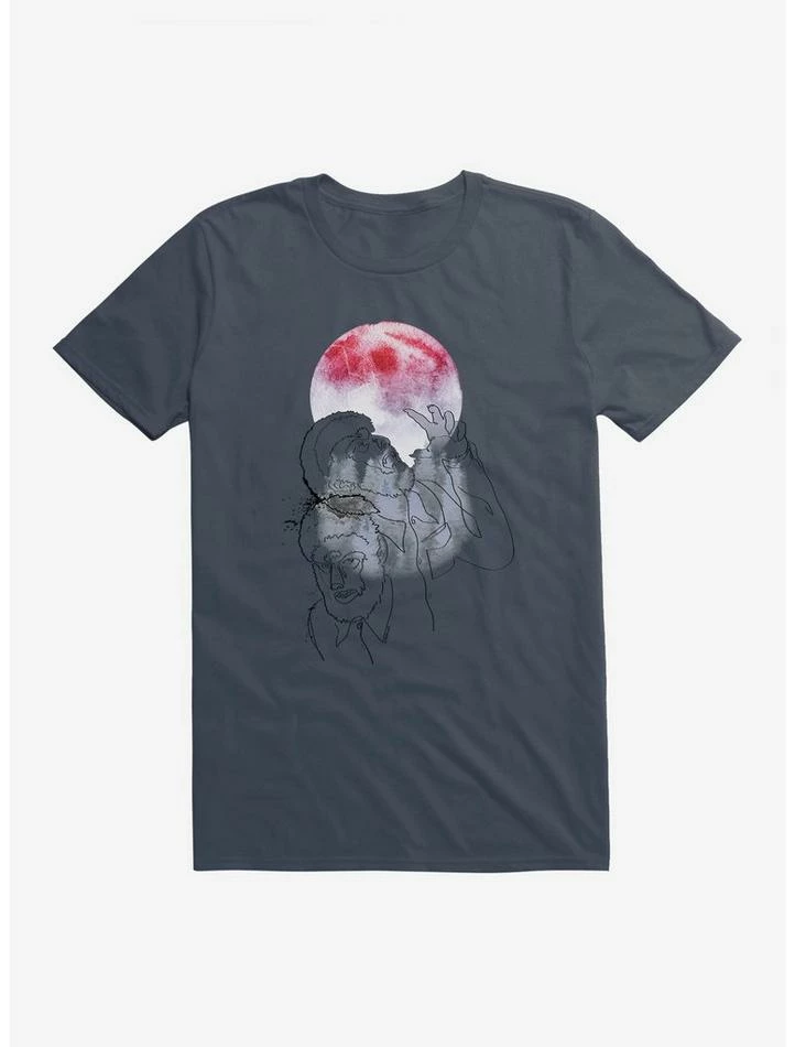 Discount 💯 Universal Monsters The Wolf Man Under The Full Moon Watercolor T-Shirt ❤️ - Image 3