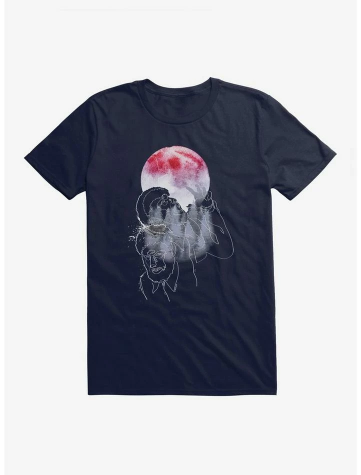 Discount 💯 Universal Monsters The Wolf Man Under The Full Moon Watercolor T-Shirt ❤️ - Image 4
