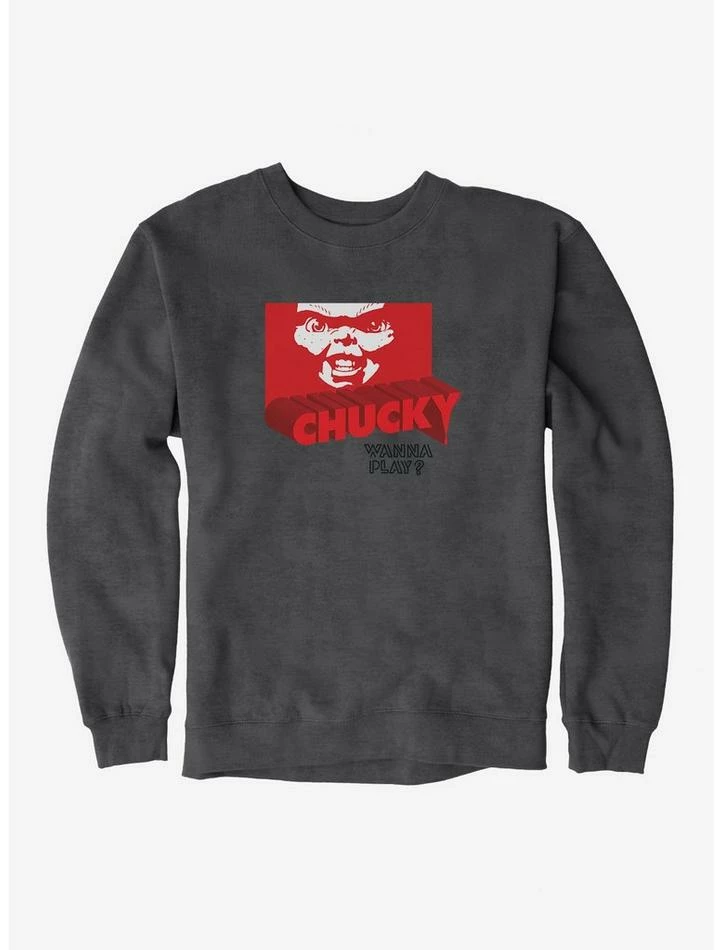 Best deal ๐ Chucky Red Blood Font Sweatshirt ๐ - Image 4
