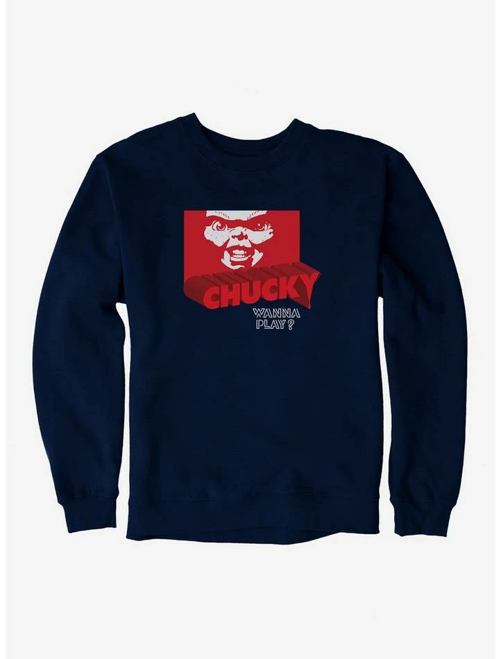 Best deal ๐ Chucky Red Blood Font Sweatshirt ๐ - Image 6
