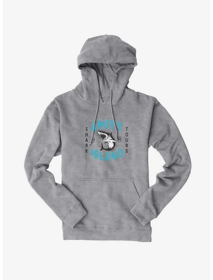 Best Sale π Universal Jaws Amity Island Blue Font Hoodie π - Image 3