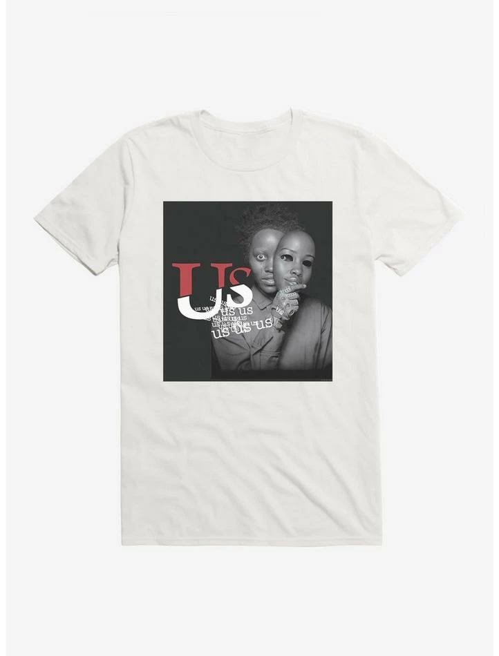 Best Sale π― Us Behind The Mask Red Square Logo T-Shirt π - Image 6