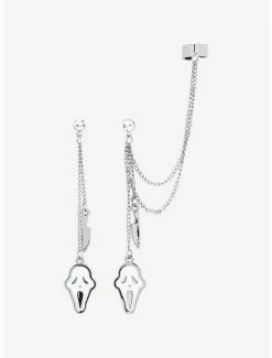 Outlet π Scream Ghost Face Cuff Earrings π
