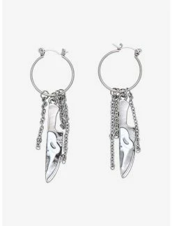 Budget π― Scream Ghost Face Knife Drop Earrings β
