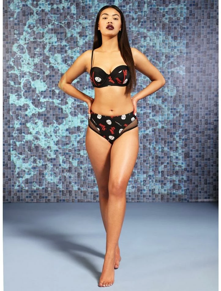 Brand new π Friday The 13th Jason Mask High-Waisted Swim Bottoms βοΈ