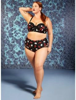Deals ✔️ Friday The 13th Jason Mask High-Waisted Swim Bottoms Plus Size ⭐