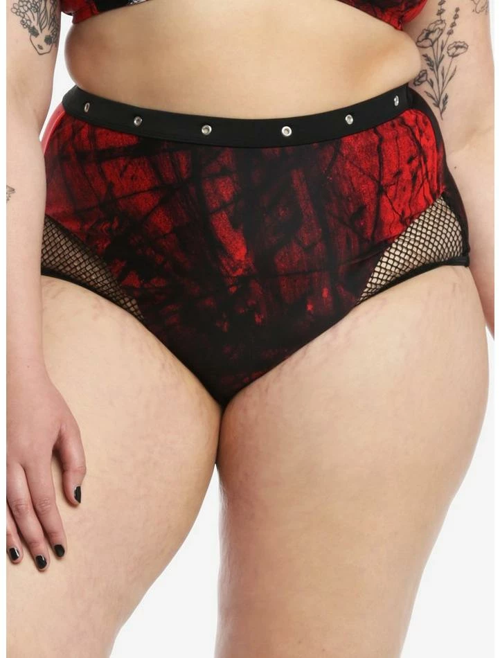 Coupon β€οΈ A Nightmare On Elm Street Grommet High-Waisted Swim Bottoms Plus Size π - Image 2