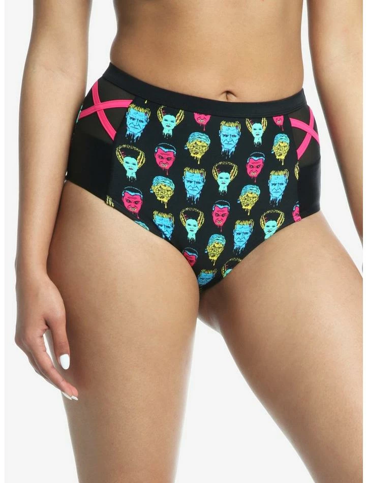 Top 10 π Universal Monsters Heads High-Waisted Swim Bottoms π₯° - Image 2