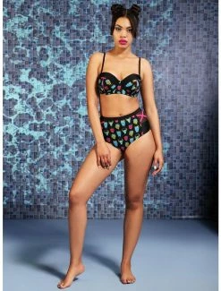 Top 10 👍 Universal Monsters Heads High-Waisted Swim Bottoms 🥰