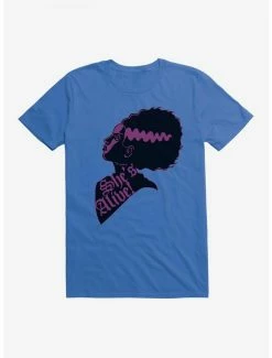Deals ⌛ Universal Monsters Bride Of Frankenstein She's Alive! Side Profile T-Shirt 😀
