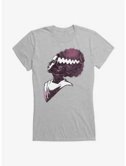 Cheapest ✨ Universal Monsters Bride Of Frankenstein Ingolstadt Cliff Portrait 👧 Girls T-Shirt 🎁