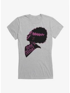 Deals ⌛ Universal Monsters Bride Of Frankenstein She's Alive! Side Profile 👧 Girls T-Shirt 👍