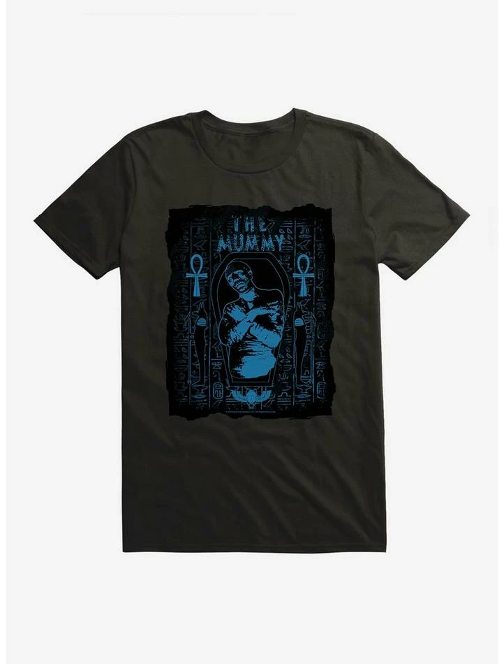New π― Universal Monsters The Mummy Blue Tint Poster T-Shirt π - Image 2