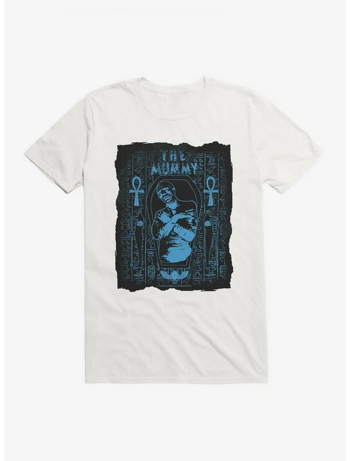 New π― Universal Monsters The Mummy Blue Tint Poster T-Shirt π - Image 6