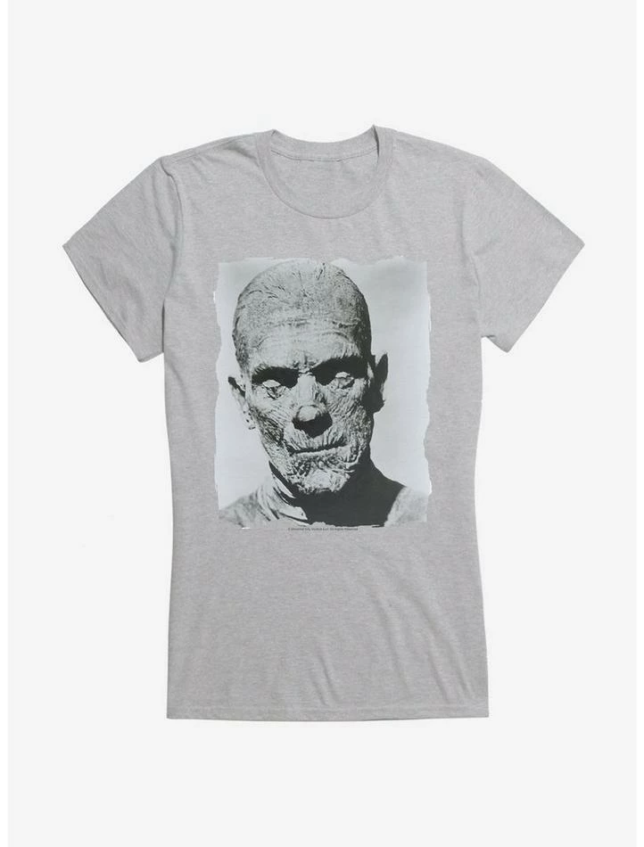 Discount π₯ Universal Monsters The Mummy Vintage Black & White Portrait π§ Girls T-Shirt β - Image 3