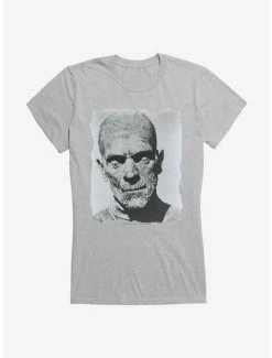 Discount 🔥 Universal Monsters The Mummy Vintage Black & White Portrait 👧 Girls T-Shirt ⭐