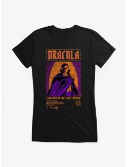 Cheap 👏 Universal Monsters Dracula Through The Veins 👧 Girls T-Shirt 🥰