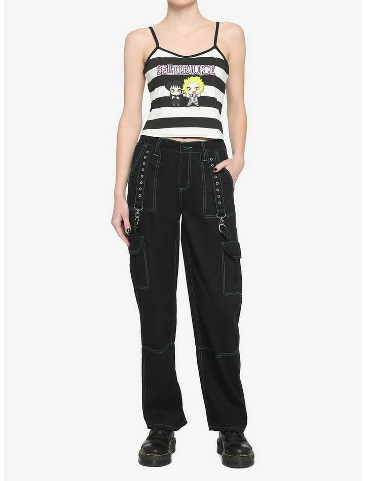 Top 10 ๐ Beetlejuice Chibi Characters ๐ง Girls Crop Strappy Tank Top ๐ - Image 2