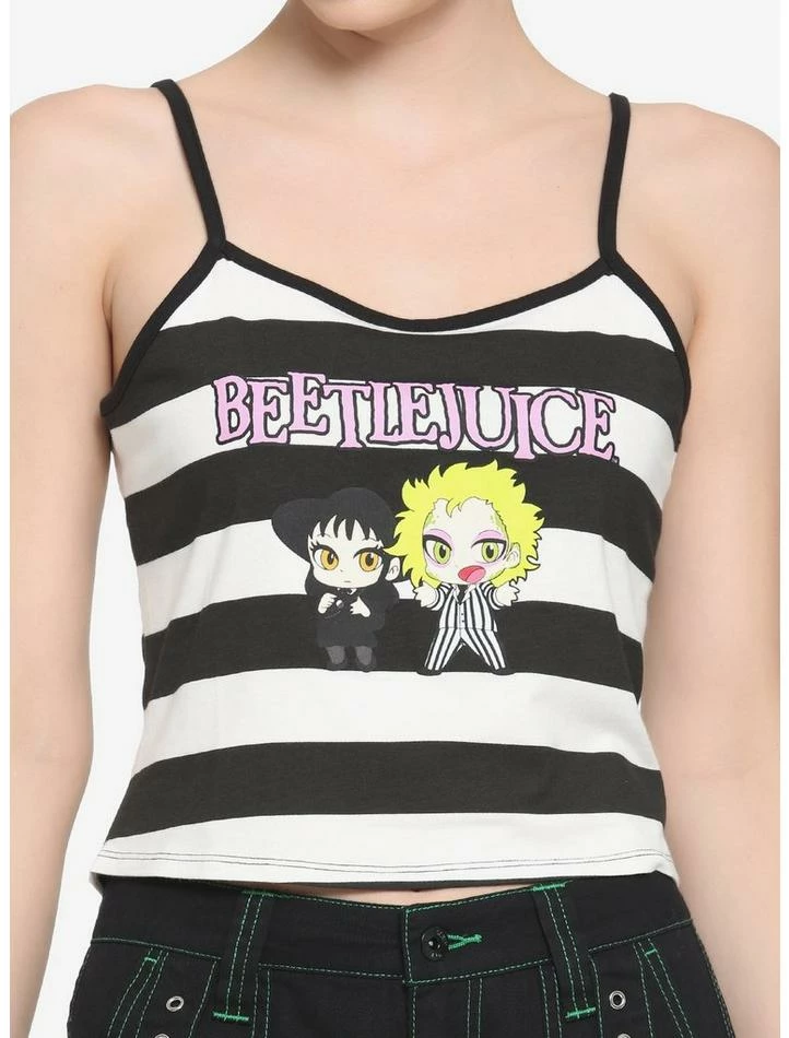 Top 10 ๐ Beetlejuice Chibi Characters ๐ง Girls Crop Strappy Tank Top ๐