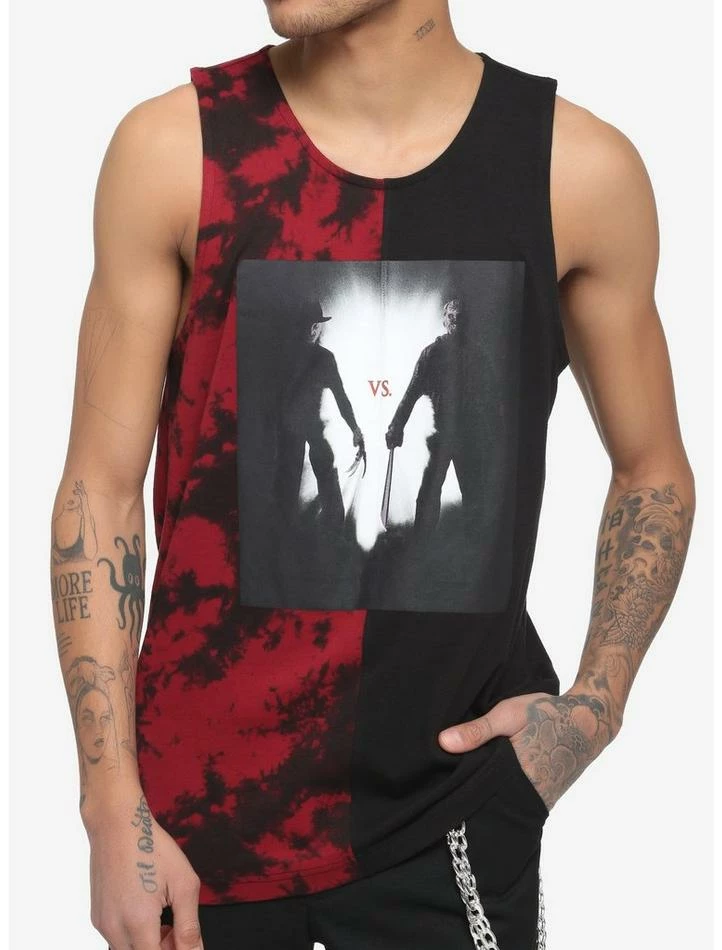 Discount βοΈ Freddy Vs. Jason Split Wash Tank Top π