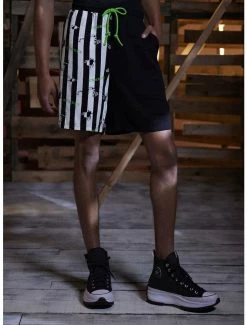 Promo π Beetlejuice Stripe Split Resort Shorts π₯