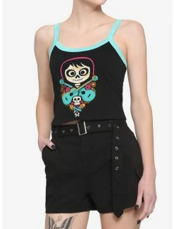 Budget 🛒 Disney Pixar Coco Contrast 👧 Girls Crop Cami 🌟