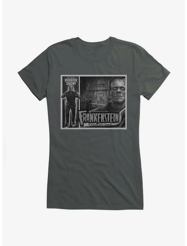 Flash Sale β€οΈ Frankenstein Black & White The Man Who Made A Monster π§ Girls T-Shirt π₯ - Image 3