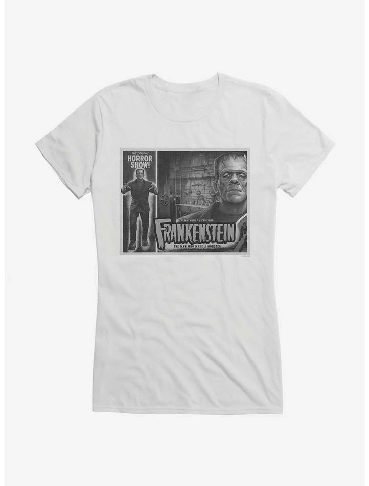 Flash Sale β€οΈ Frankenstein Black & White The Man Who Made A Monster π§ Girls T-Shirt π₯ - Image 9