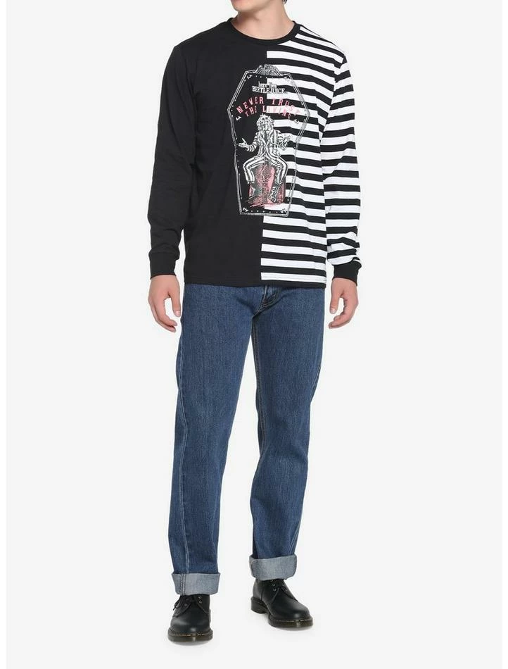 Top 10 βοΈ Beetlejuice Coffin Split Long-Sleeve T-Shirt π - Image 2