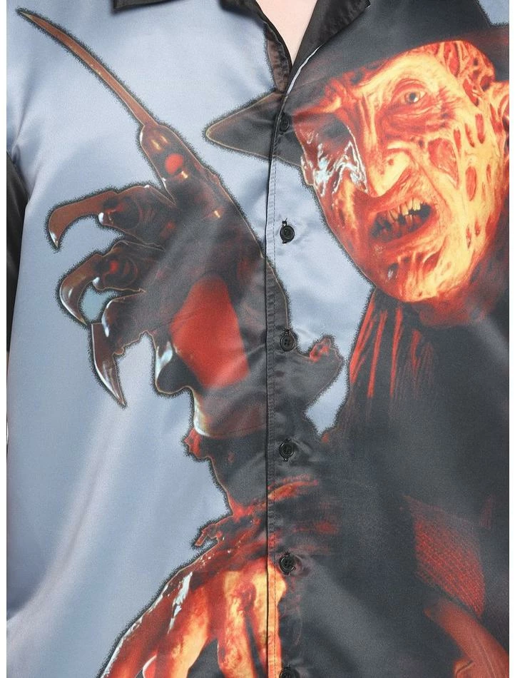 Deals 𧨠Freddy Vs. Jason Freddy Sublimated Woven Button-Up π - Image 4