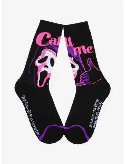 Top 10 ⌛ Scream Ghost Face Call Me Neon Crew 🧦 Socks 🧨