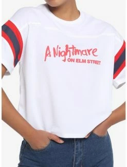 Buy ✔️ A Nightmare On Elm Street Varsity 👧 Girls Crop Jersey Top 🎉