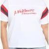 Outlet 😀 A Nightmare On Elm Street Varsity 👧 Girls Crop Jersey Top Plus Size ⭐