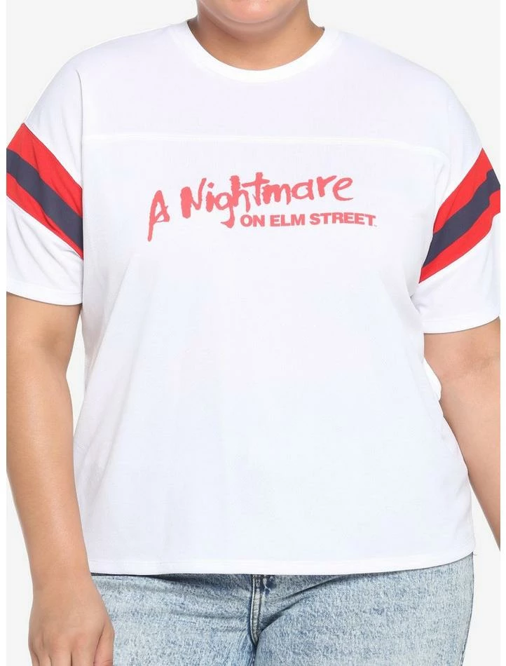 Outlet π A Nightmare On Elm Street Varsity π§ Girls Crop Jersey Top Plus Size β