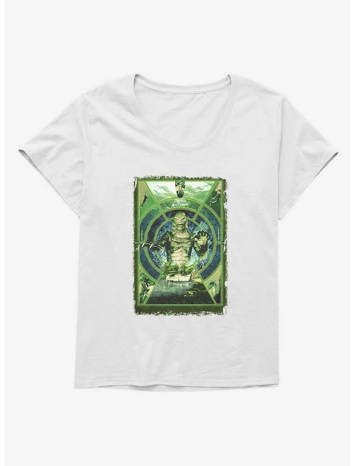 Budget π― Creature From The Black Lagoon Original Horror Show Key Hole π§ Girls T-Shirt Plus Size π₯ - Image 5