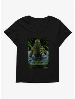 Flash Sale 🎉 Creature From The Black Lagoon Original Horror Show Movie Poster 👧 Girls T-Shirt Plus Size ❤️