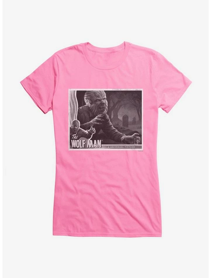 Flash Sale π The Wolf Man Black And White Movie Poster π§ Girls T-Shirt π₯ - Image 9