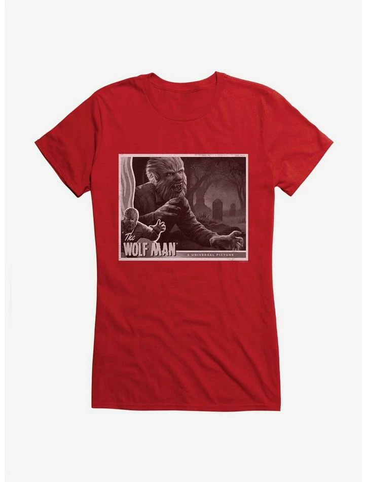 Flash Sale π The Wolf Man Black And White Movie Poster π§ Girls T-Shirt π₯ - Image 6