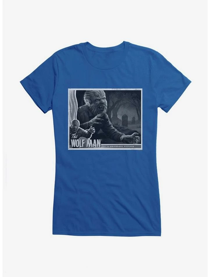 Flash Sale π The Wolf Man Black And White Movie Poster π§ Girls T-Shirt π₯ - Image 4