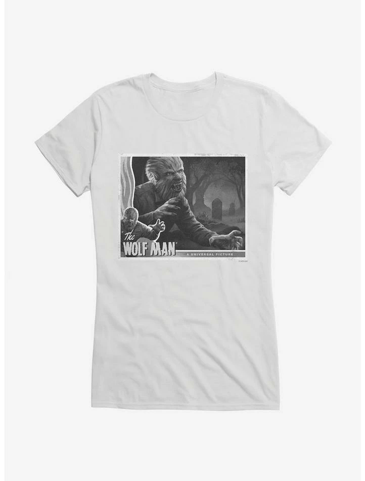 Flash Sale π The Wolf Man Black And White Movie Poster π§ Girls T-Shirt π₯ - Image 7