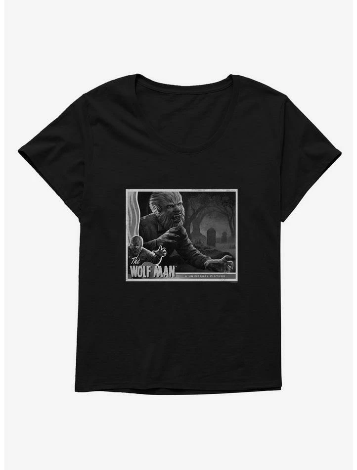 Promo π The Wolf Man Black And White Movie Poster π§ Girls T-Shirt Plus Size π - Image 4
