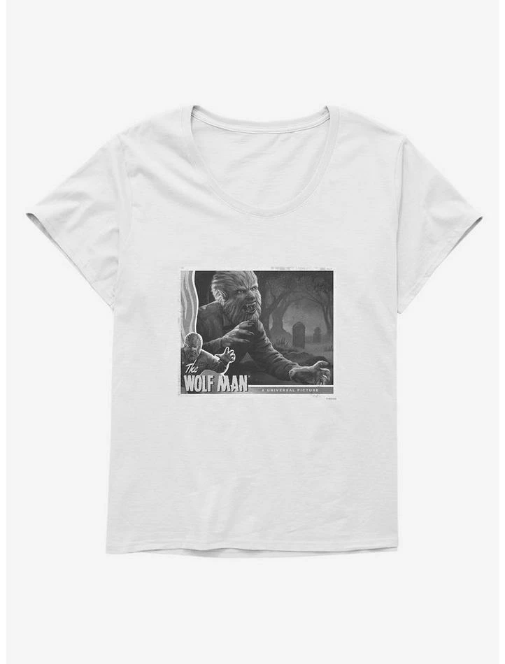 Promo π The Wolf Man Black And White Movie Poster π§ Girls T-Shirt Plus Size π